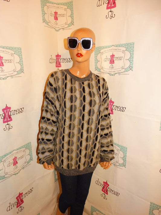 Vintage Protege Gray/Black Sweater Size 1x