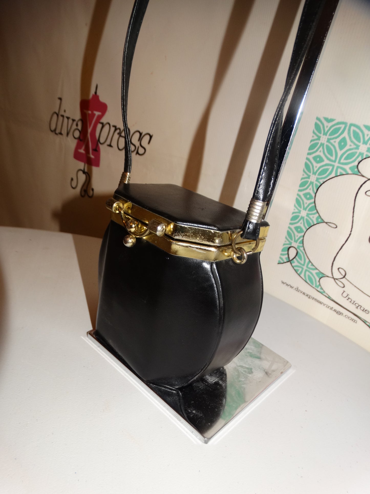 Vintage Black Box Purse Size S