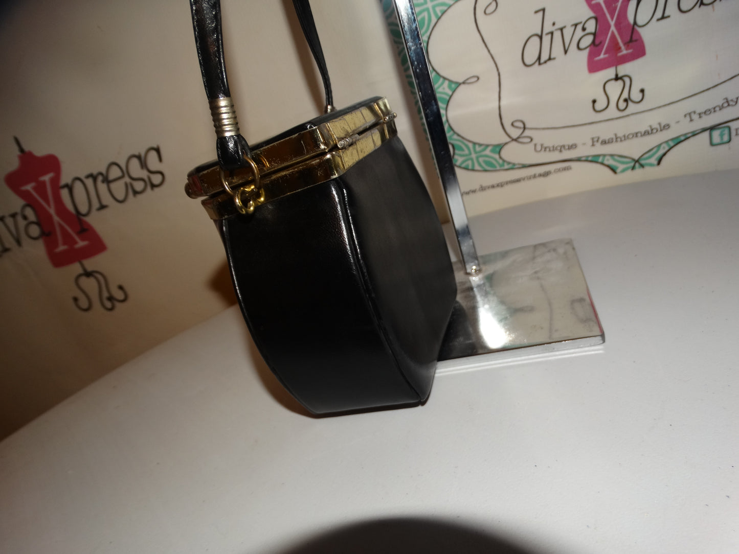 Vintage Black Box Purse Size S