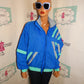 Vintage LA Blue/GReen Bomber Jacket Size L