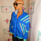 Vintage LA Blue/GReen Bomber Jacket Size L