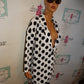 Black/White Polka Dot Blazer Size 1x