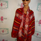 Vintage REd Aztec Poncho Size 1 Size Fits All