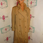 Vintage Tan  Plaid Print Coat Size L