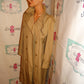 Vintage Tan  Plaid Print Coat Size L
