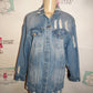 Jean Jacket With Black Shingles Size L