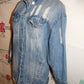 Jean Jacket With Black Shingles Size L