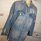 Jean Jacket With Black Shingles Size L