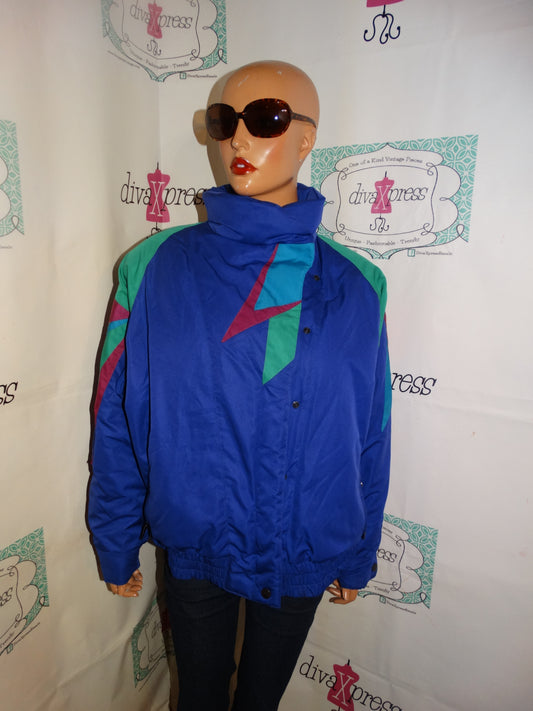 Vintage XCT Roff Purple Colorful Puff Ski Coat Size XL