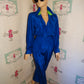 Vintage SK& Company Royal Blue/Green Romper Size M