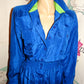 Vintage SK& Company Royal Blue/Green Romper Size M