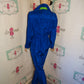 Vintage SK& Company Royal Blue/Green Romper Size M