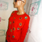 Vintage Victoria Harbour Red Beaded Sweater NWT Size XL
