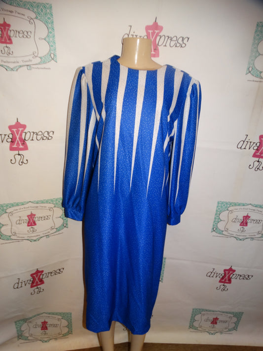 Vintage Blue/White Dress Size 1x