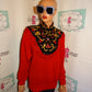 Vintage Eminment Red Heavy Sequins Sweater Size L