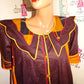Vintage Purple/Yellow African Style Top Size 2x