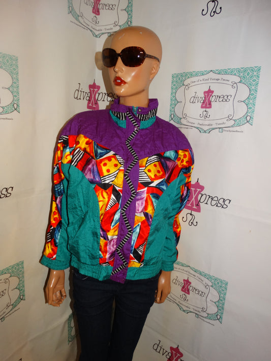 Vintage Lavon Purple Colorful Jacket Size S