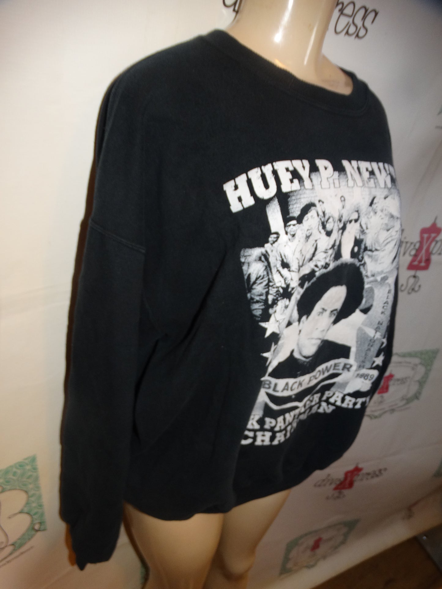 Vintage Huey Newton Black panther Sweat Shirt size XL/1x