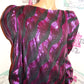 Vintage Pink/Black Metallic High Shoulder Blouse Size 1x