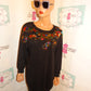 Vintage Trimmings Black Sequins Sweater Size 1x
