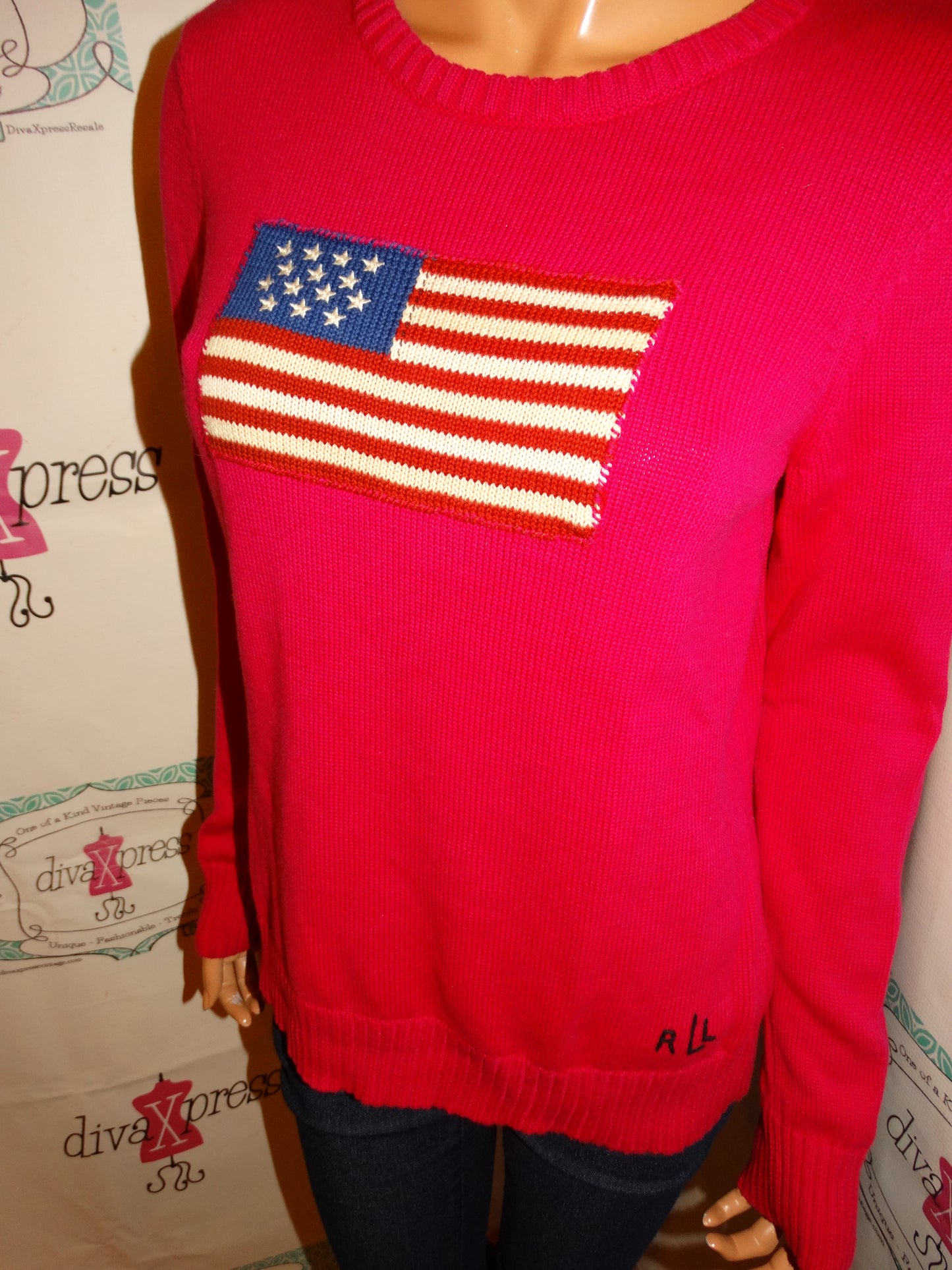 Vintage Pink Ralph Lauren Pink Sweater Size M