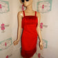 Vintage Red Sequins Shingle Dress Size S