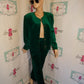 Vintage Tan Jay Velvet Green 2 Piece Pants Blazer Size 1x