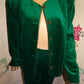Vintage Tan Jay Velvet Green 2 Piece Pants Blazer Size 1x