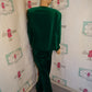 Vintage Tan Jay Velvet Green 2 Piece Pants Blazer Size 1x