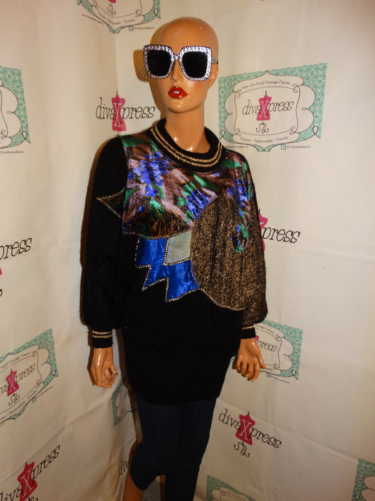 Vintage Raphel H Black Detail Sweater size XL