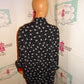 Vintage Krazy KAt Black/White Red Blouse Size XL