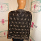 Vintage Papell Boutique Black/Silver Sequins Throw Size 1x