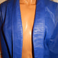 Vintage Jessica London Blue Leather Jacket Size 1x