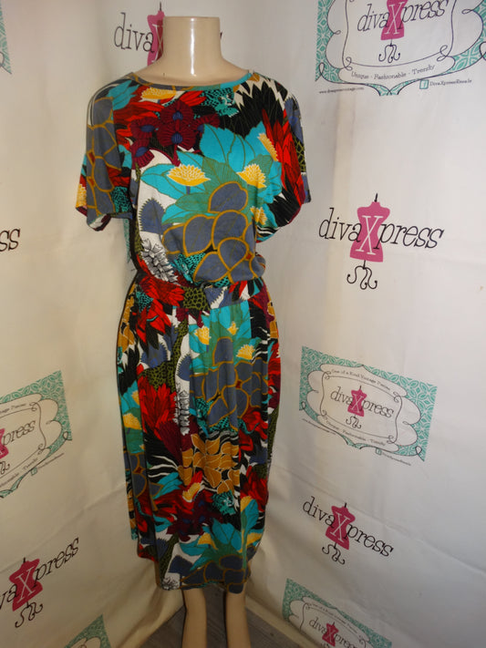 Vintage The Village Shop Colorful 2 Piece Skirt Set Size L