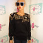 Vintage Lindsey Blake Black Sequins Sweater Size L