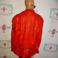 Vintage Leather 9000 Red Leather Peplum Jacket Size 1x