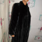 Vintage Intrigue Black Faux Fur Long Coat Size M