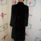 Vintage Intrigue Black Faux Fur Long Coat Size M