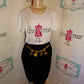 Vintage Pearlo Black Gold Chain Skirt size L
