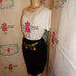 Vintage Pearlo Black Gold Chain Skirt size L