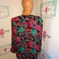 Vintage Lady Carol Pink Green Colorful Throw Size 1x