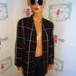 Vintage Lady Devon Black/Red Plaid Buttonless Blazer Size 1x