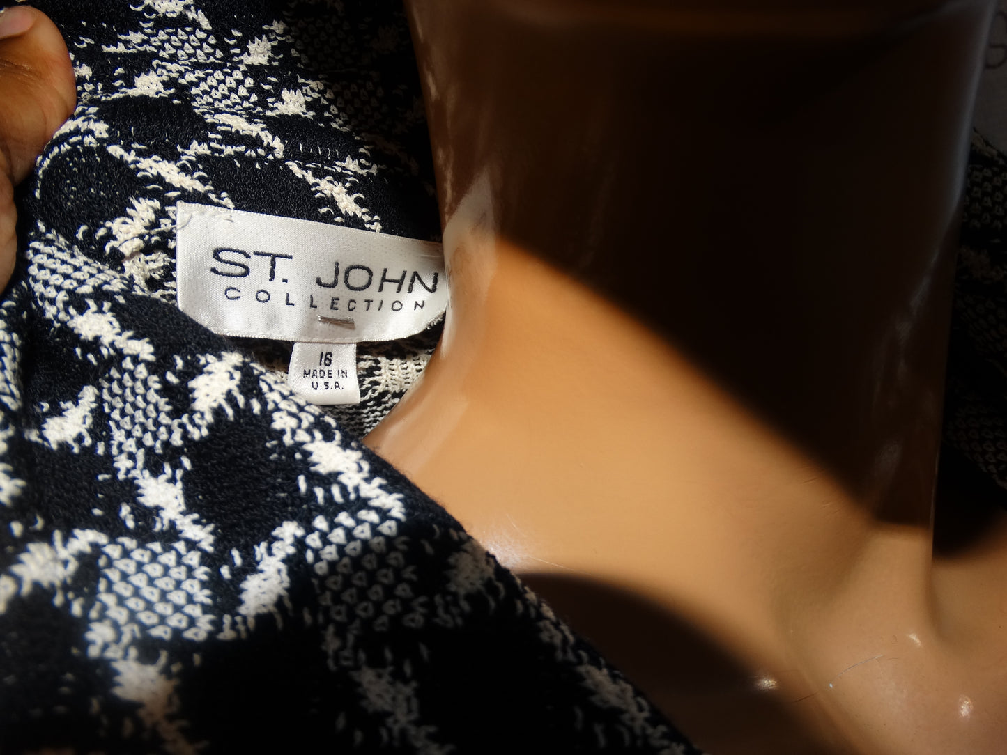 Vintage St John Black/White Dress/Blazer Size 1x