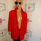 Vintage JP Fall Red/Gold Beaded Gold button Blazer Size 2x