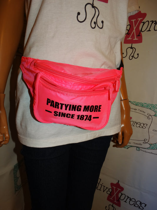 Vintage Pink Neon Fanny Pack