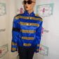 Vintage Royal Blue/Gold Marching Band Style Jacket Size M