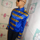Vintage Royal Blue/Gold Marching Band Style Jacket Size M