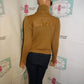 Vintage Lisa International Brown Faux Fur Leather Sweater Jacket Size S