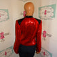 Weiesman REd Sequins Jacket Size S