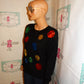 Vintage Segue Black Sequins Sweater Size M